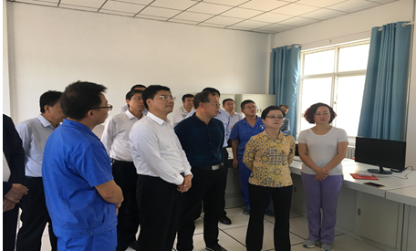 延安市委常委、、、副市长孙矿玲到水情形公司子长污水厂举行调研