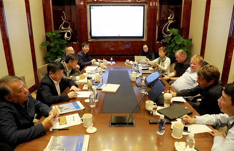 熊良虎赴京考察德国迪芬巴赫公司、、、ESATPOINT GLOBAL公司生态环保板材装备工艺