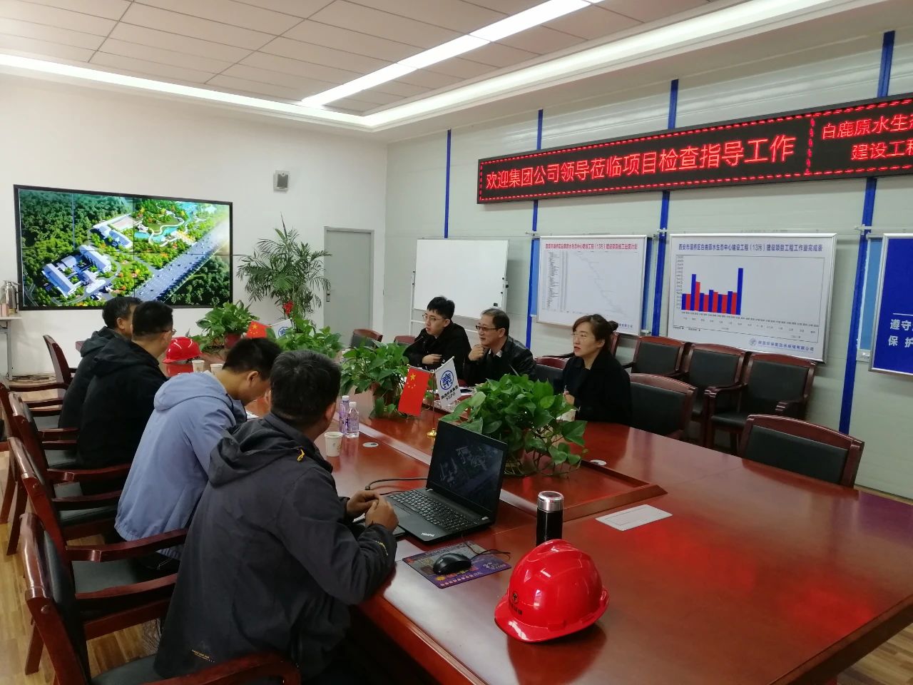 集团公司清静环保检查组赴水情形公司白鹿原项目举行清静检查